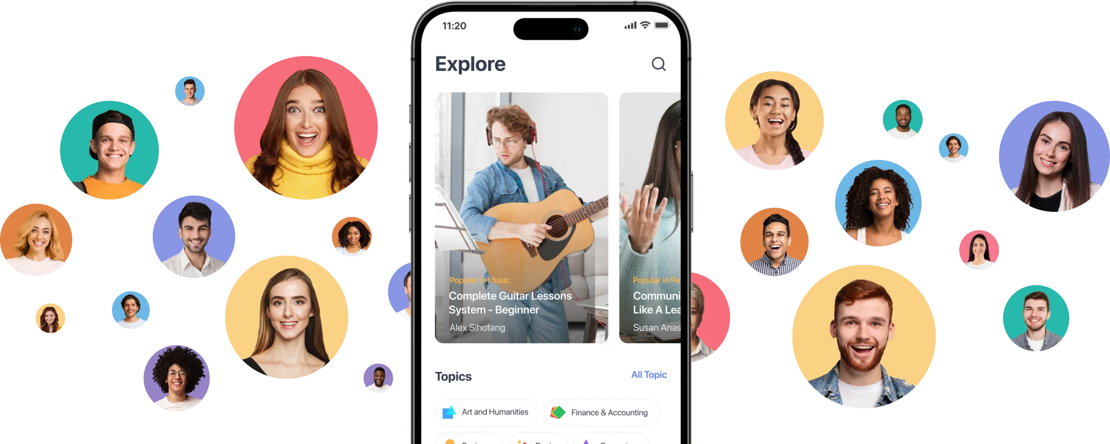 Mobile app preview on a phone